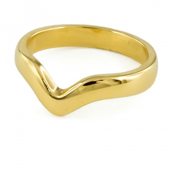 18ct gold 3.8g Wishbone Wedding Ring size J